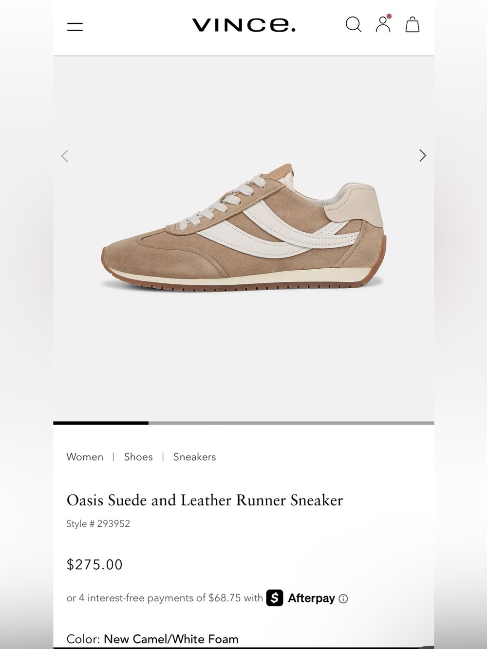 VINCE Oasis Suede and Leather Runner Sneaker